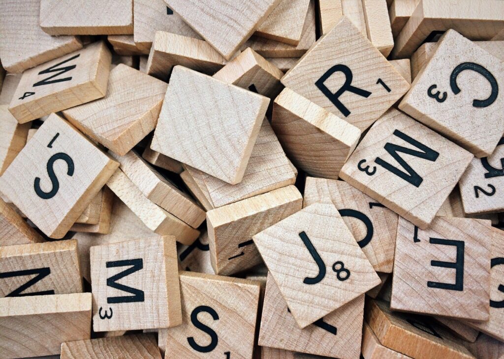 tuiles de scrabble