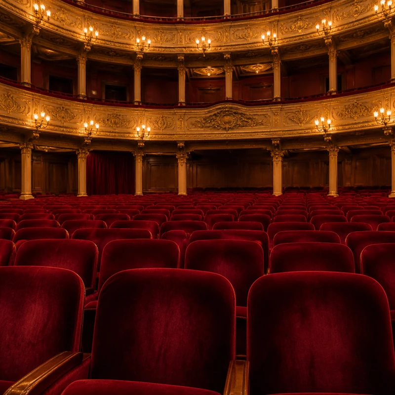 salle de théâtre velours